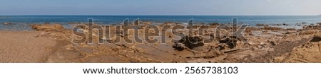 Similar – Image, Stock Photo Remote rocky seaside at bright sunset