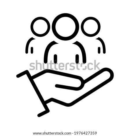 An inclusive workplace. Employee’s Protection Filled Outline icon vector illustration isolated on background
