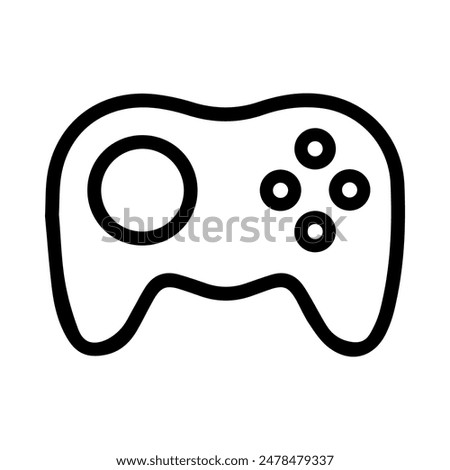 Game controller icon design. Game controller icon in trendy silhouette style design. Vector illustration.