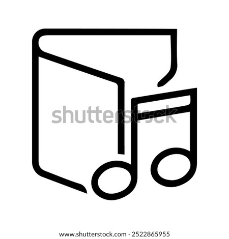 Folder Music icon, vector illustration