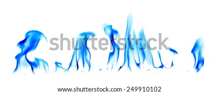 Blue fire light smoke abstract background
