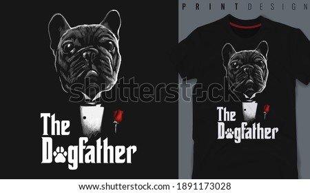 Graphic t-shirt design, typography slogan with cartoon dog  ,vector illustration for t-shirt.