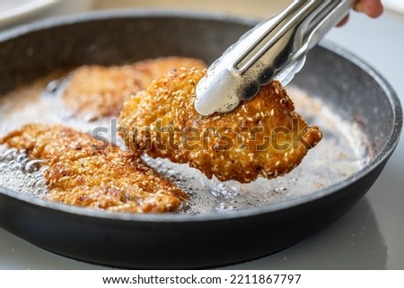Similar – Image, Stock Photo Pan with fried chicken and vegetables