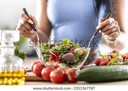 Similar – Image, Stock Photo Female hand with radish in hand in a fruit shop