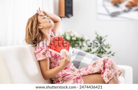 Image, Stock Photo cooling down Couch