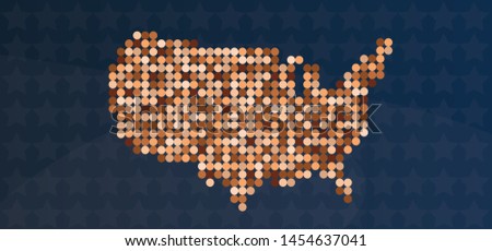 USA diversity map against racism