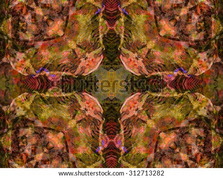 brown color drawing in kaleidoscope pattern - brown color drawing in kaleidoscope pattern for background