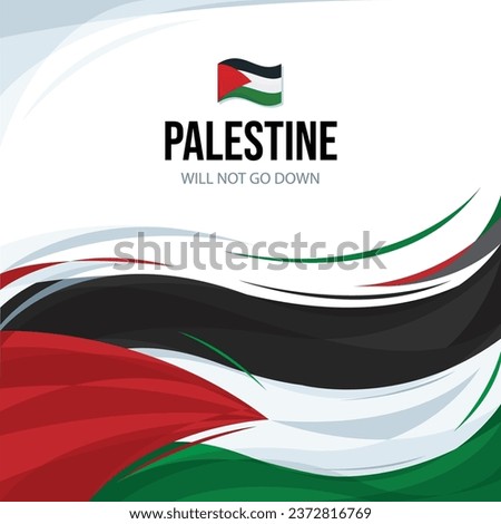 vector hand drawn flat design palestine background