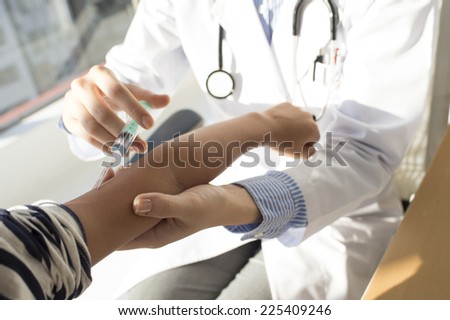 Physician injected into the patient