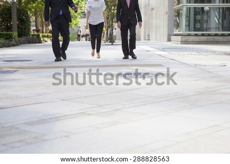 Business people in Business Shirts Walking Away