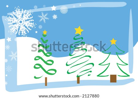 Illustration Of A Winter Scene - 2127880 : Shutterstock