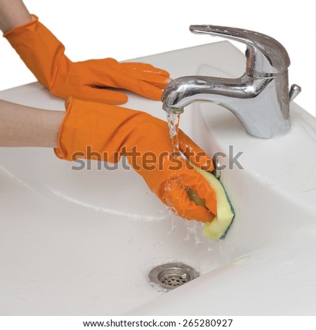 cleaning sinks