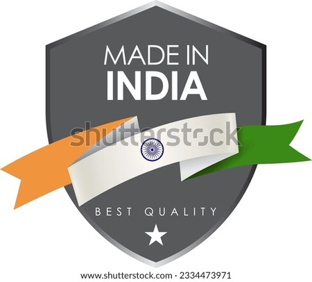 Made in India, India logo design, vector illustration.