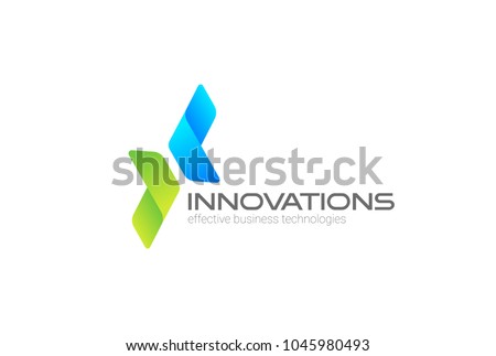 Arrows two directions focused on Corporate Invest Business Logo design vector template. Financial Investment Logotype concept icon.