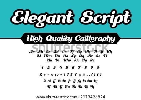 Calligraphic Vintage Handwritten vector Font for Lettering.
Trendy Retro Calligraphy Script.