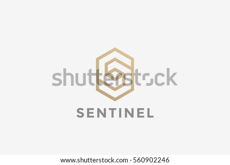 S letter Corporate Business geometric impossible abstract Logo design vector template Linear style.
Hexagon looped infinity shape Logotype concept icon.