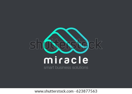M Letter Logo design vector template Linear style.
Creative character friendly corporate style Logotype.