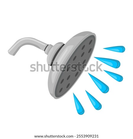 Shower Cartoon Color Illustration Icon