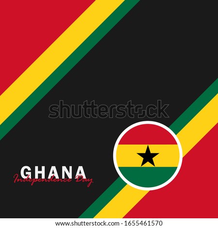 Vector of Independence Day Ghana. Celebration of Ghana's national day on March 6. ghana national flags. - Vector Illustration