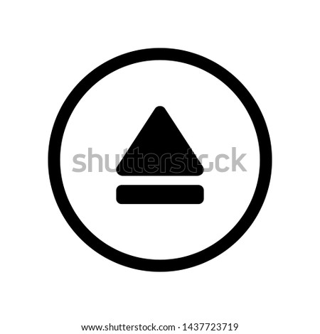eject button icon. outline solid eject button vector icon. on white background.