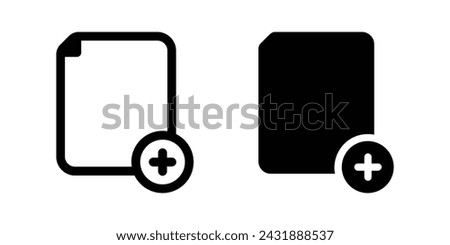 Add Document icon. flat illustration of vector icon