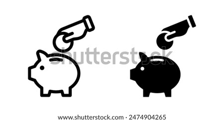 money saving icon set. flat illustration of vector icon