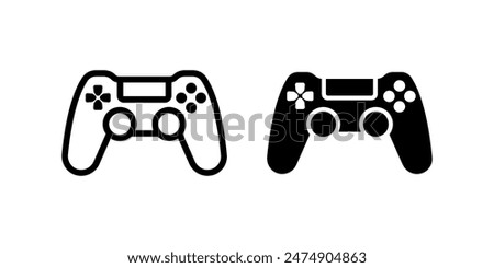 Joystick gamepad icon set. flat illustration of vector icon