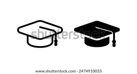 Graduate college icon set. flat illustration of vector icon