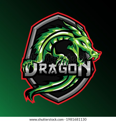 Mythological animals dragon sport esport gaming mascot logo template for your team