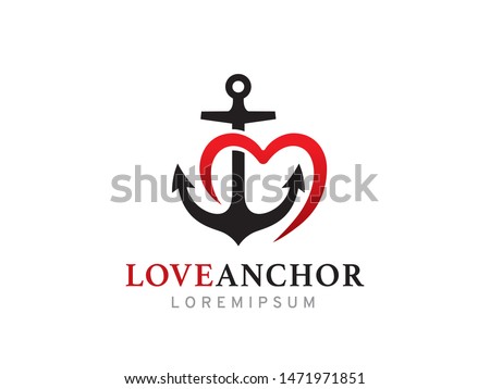 Anchor logo symbol or icon template