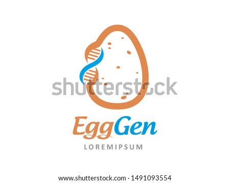 Egg DNA logo symbol or icon template