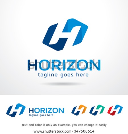 Horizon Letter H Logo Template Design Vector 