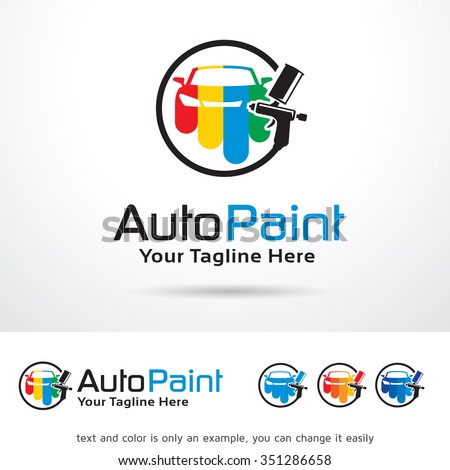 Auto Paint Logo Template Design Vector