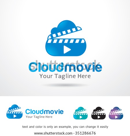 Cloud Movie Logo Template Design Vector