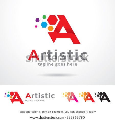 Artistic Letter A Logo Template Design Vector