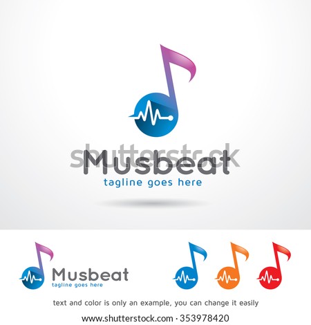 Music Beat Logo Template Design Vector