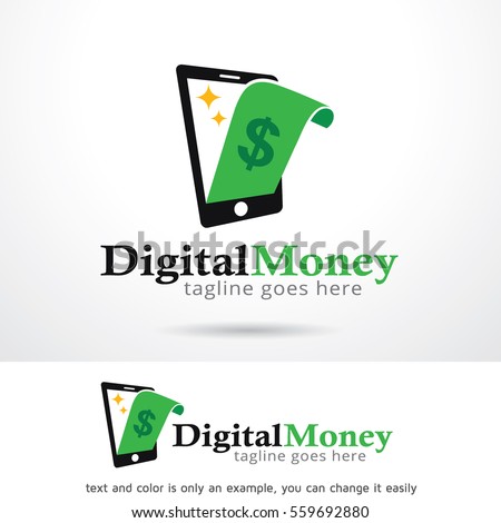 Digital Money Logo Template Design Vector or Icon