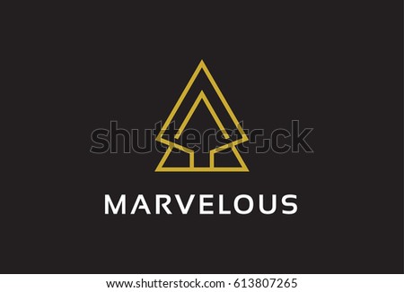 Abstract Triangle Logo Template Design Vector, Emblem, Design Concept, Creative Symbol, Icon