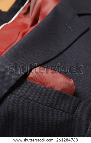 suit with pocket square, modern suit for men, blue suit