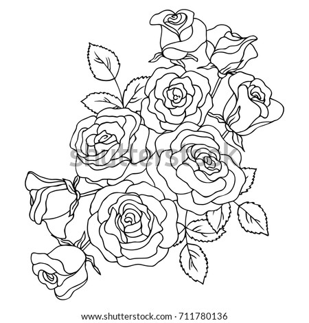 Rose Outline Vector Image | Download Free Vector Art | Free-Vectors