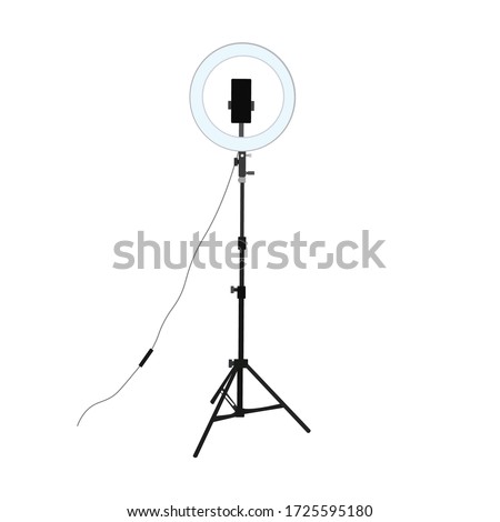 Studio Photo Ring Light isolated on the white background