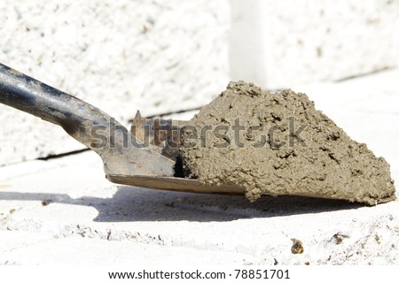 Tool  shovel  glue  cement