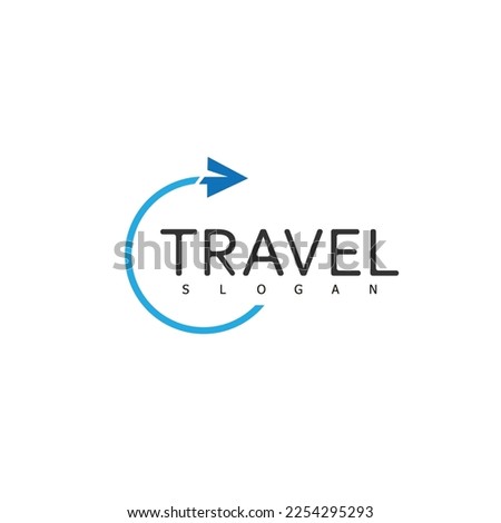 travel transport plane business logo design symbol