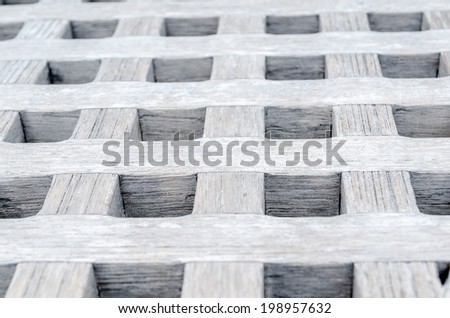 Wooden panel floor on boat