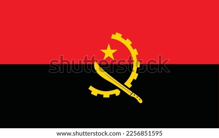 Vector file of Angola flag