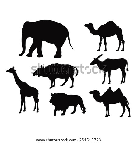 vector file of safari animals