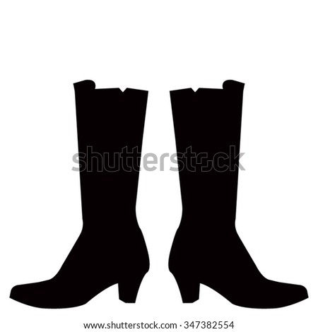Vector File Of Boots Silhouette - 347382554 : Shutterstock