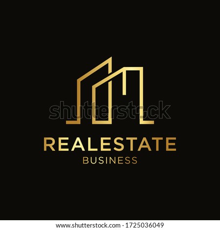 Real estate logo icon template. Vector illustration. Modern luxury design