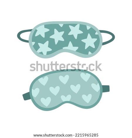 Blue eye mask vector sleeping night accessory relax rest in traveling illustration isolated sleep mask vector