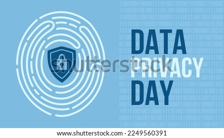 Data Privacy Day. January 28. Holiday concept. Template for background, banner, card, poster with text inscription.